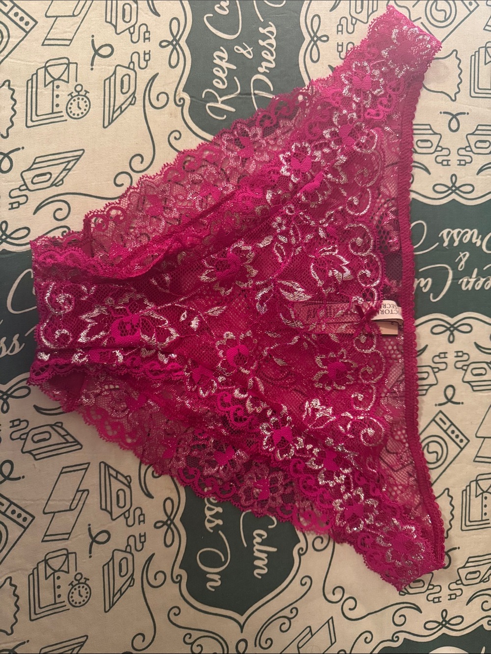 Victoria's Secret Lace Bikini Panty - Fuchsia